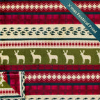 Pavilia Christmas Throw Blanket | Red Christmas Holiday Fleece Blanket | Soft, Plush, Warm Winter Cabin Throw, 50X60 (Red Christ