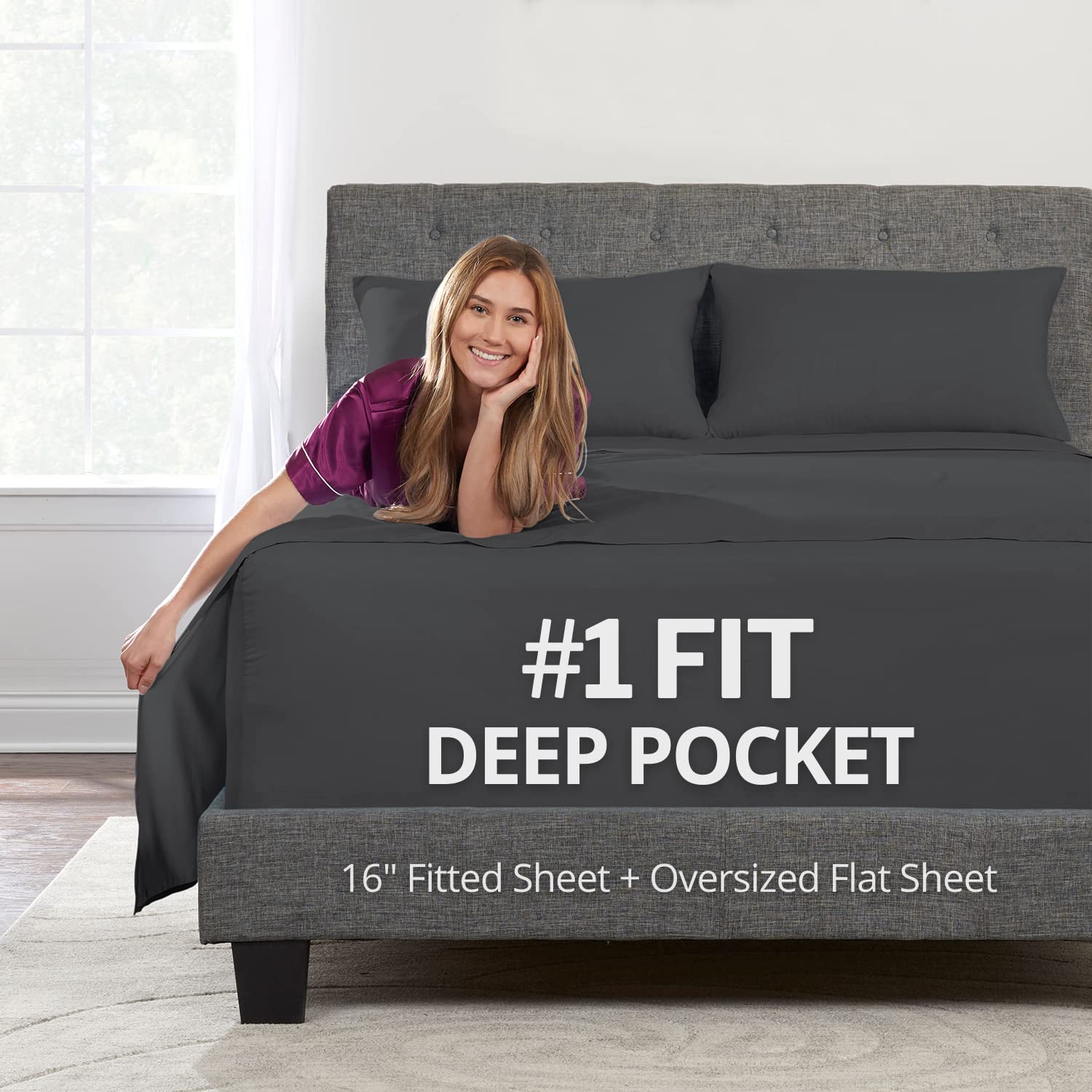 Queen Sheets Set Bed Sheets - Queen Bed Sheets Set Sheets For Queen Size Bed Bedding Sheets & Pillowcases 16    Deep Pockets Fit