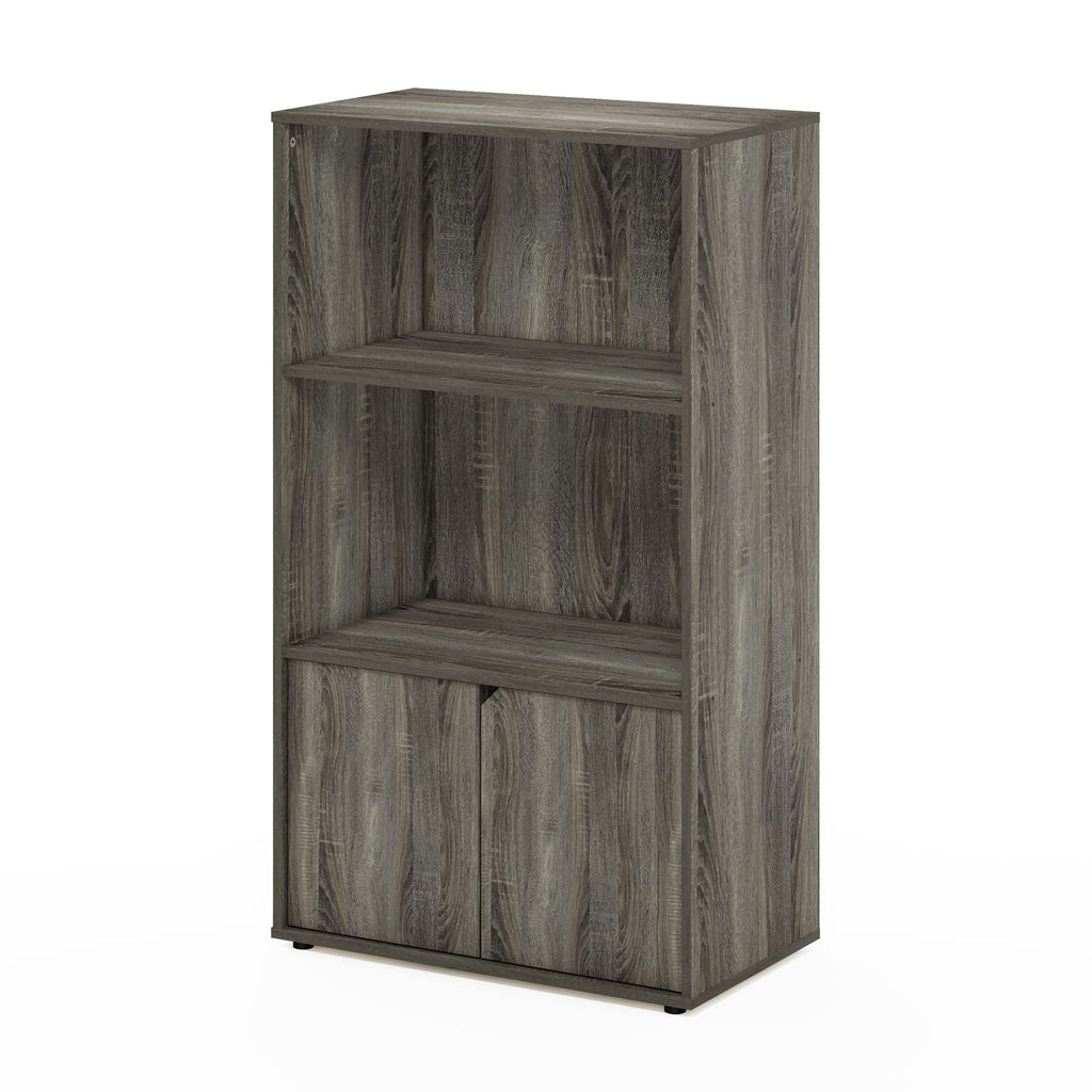 Furinno Jaya Kitchen Storage Shelf with Cabinet, French Oak Grey