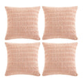 Fancy Homi 4 Packs Boho Pink Decorative Throw Pillow Covers 16X16 Inch For Living Room Couch Bed Sofa, Rustic Modern Farmhouse H