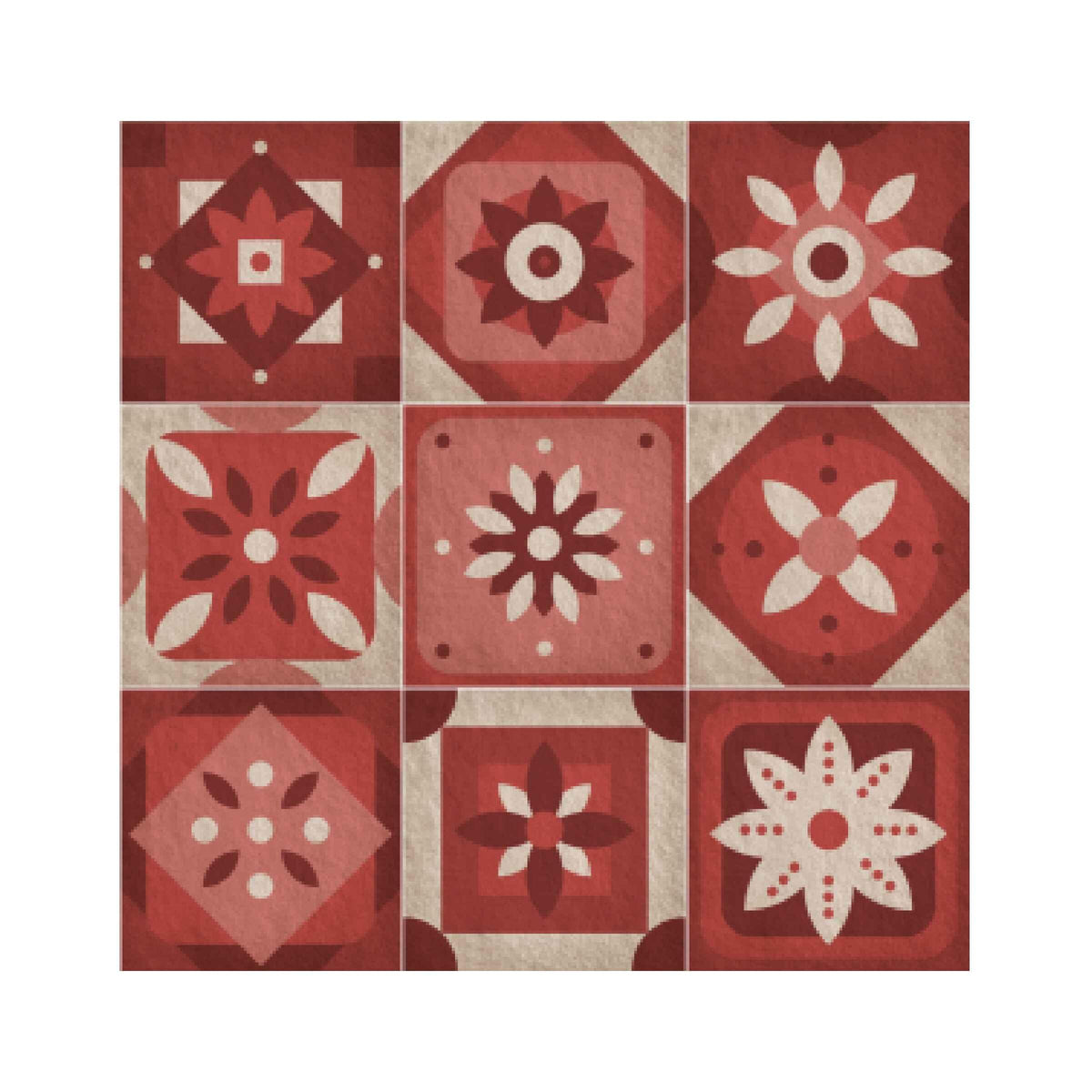 Mosaicowall Diy Decorative Wall Tile Stickers For Home And Office 6inch X 6inch Inch (36, Cherry)