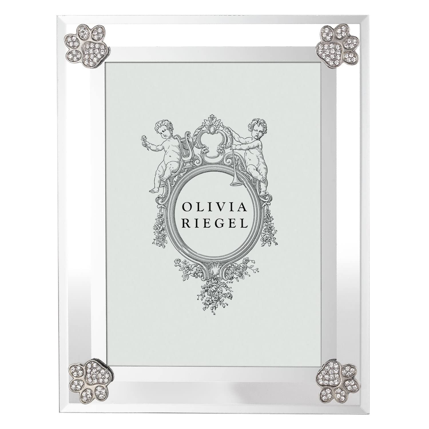 Olivia Riegel Paw Print Photo Frame 5-Inch by 7-Inch