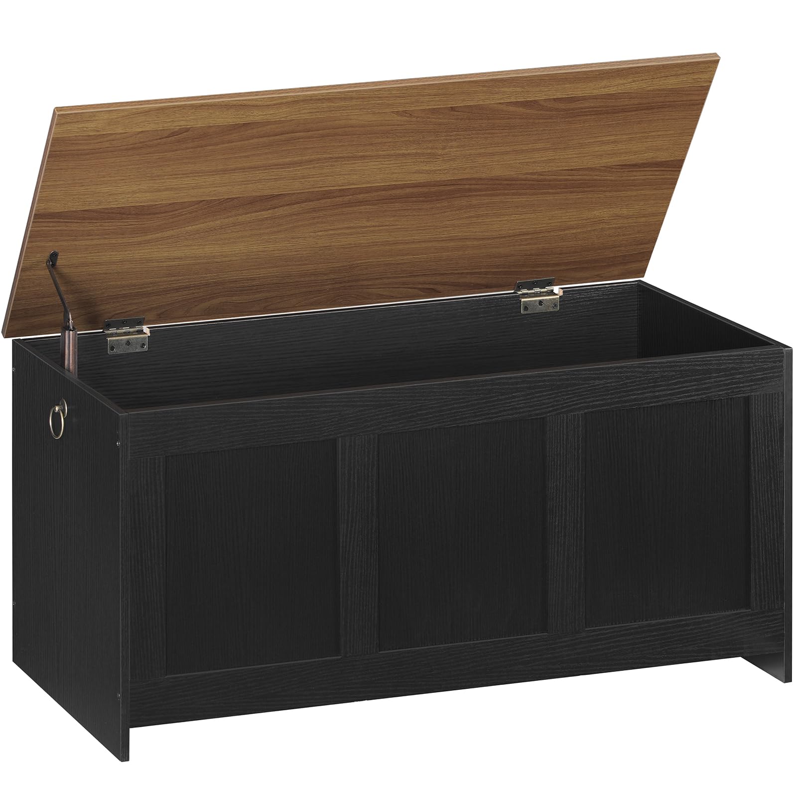 HOOBRO Storage Bench, 39.3 Retro Wooden Storage Chest, Wooden Storage Trunk, Toy Chest with Lift Top, Multifunctional Entryway O