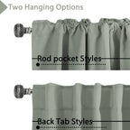 H.Versailtex Blackout Curtains Thermal Insulated Window Treatment Panels Room Darkening Blackout Drapes For Living Room Back Tab/Rod Pocket Bedroom Draperies (2 Panels, Sea Grass, 52 X 54 Inch)