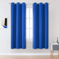 Dualife Royal Blue Blackout Curtains Panels/Drapes For Living Room 72 Inch Length Room Darkening Bedroom Curtains Grommet Top 42