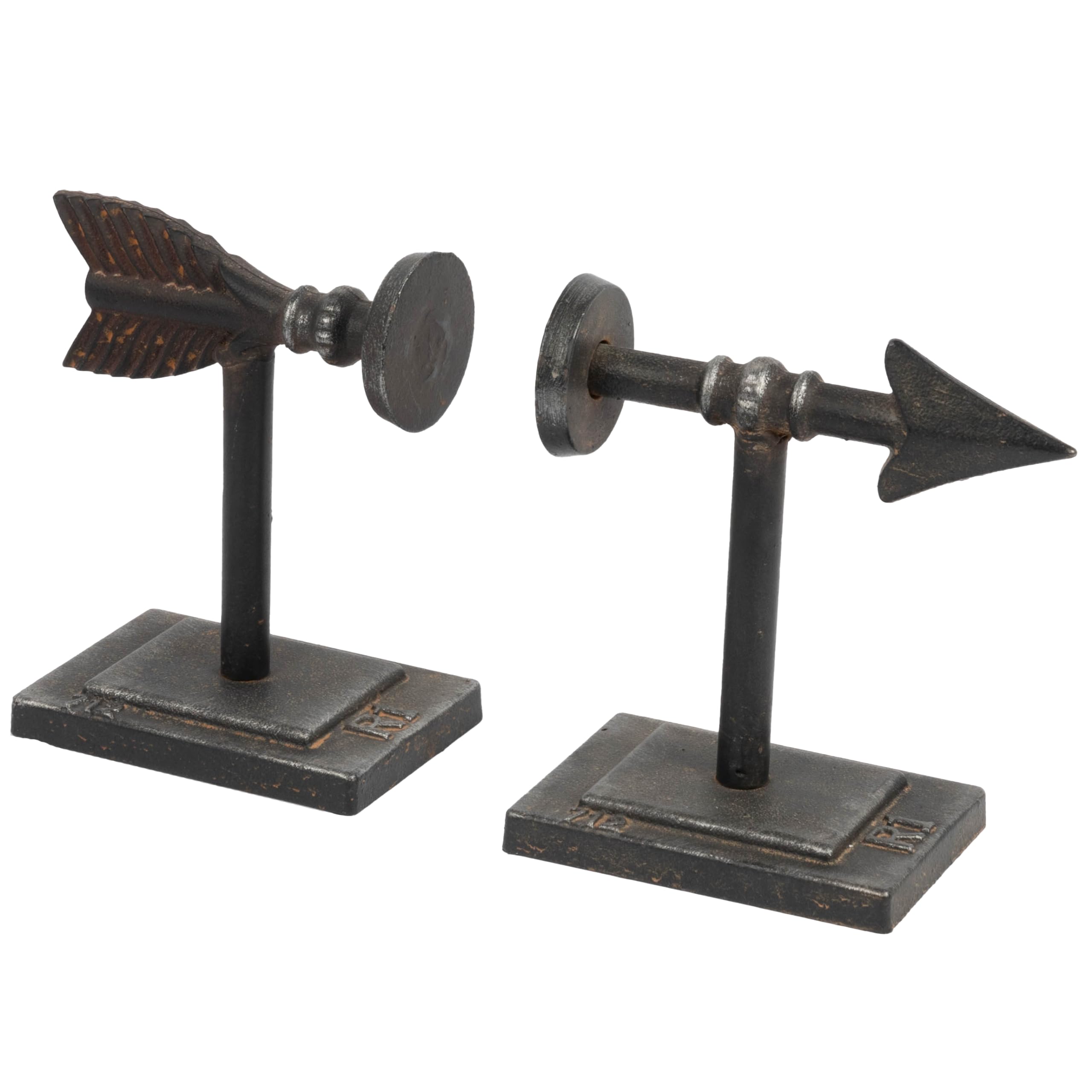 Bronze Arrow Shaped Cast Iron Bookends (Set of 2 Pieces)
