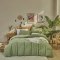 Karever Sage Velvet Comforter Sets Solid Sage Green Flannel Bedding Set King Women 3 Pieces Sage Green Velvet Blanket Winter Bed
