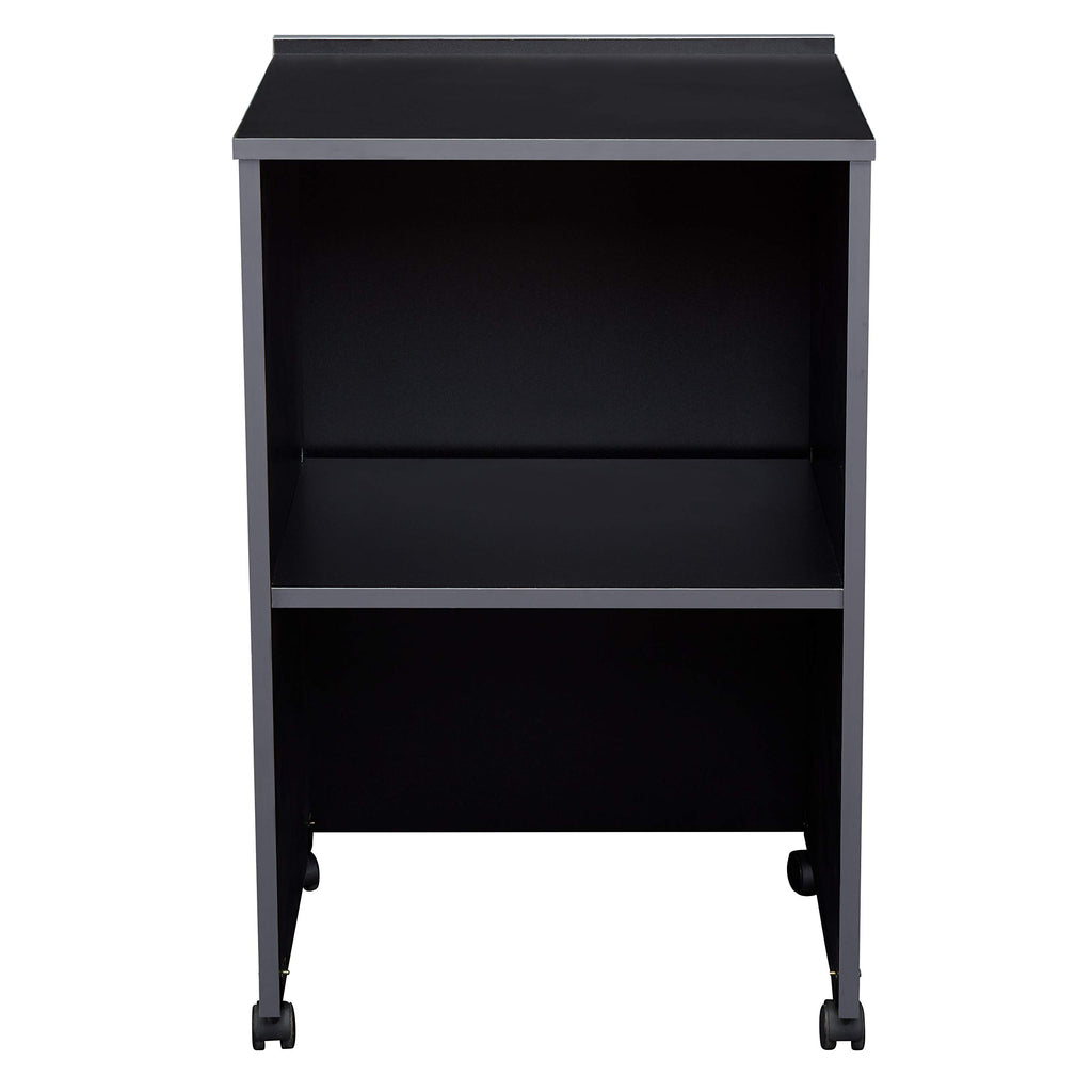 Oklahoma Sound 100 Series 33.75-Inch Portable Lectern Base, Black/Charcoal (112-Bk)