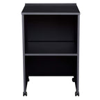 Oklahoma Sound 100 Series 33.75-Inch Portable Lectern Base, Black/Charcoal (112-Bk)