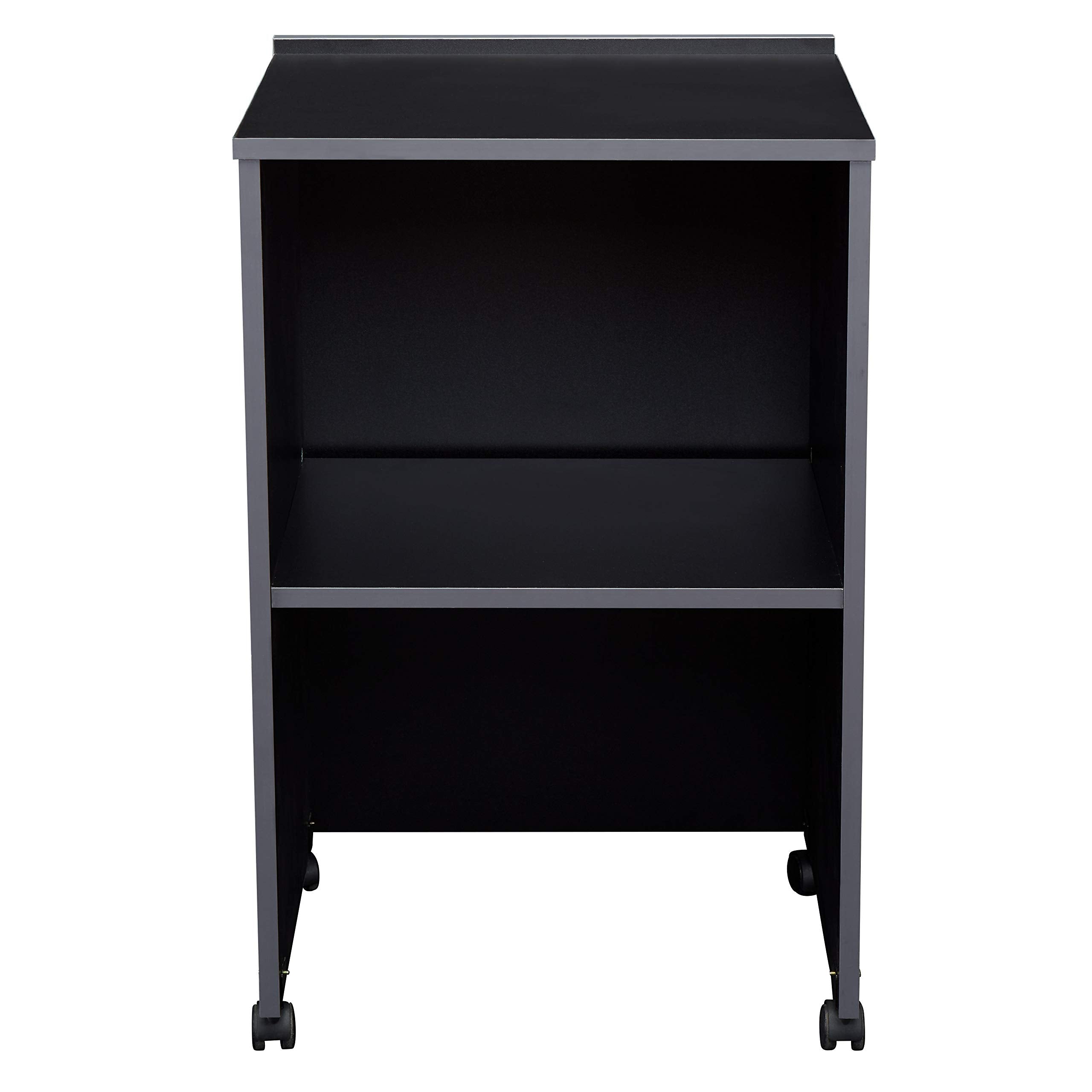 Oklahoma Sound 100 Series 33.75-Inch Portable Lectern Base, Black/Charcoal (112-Bk)