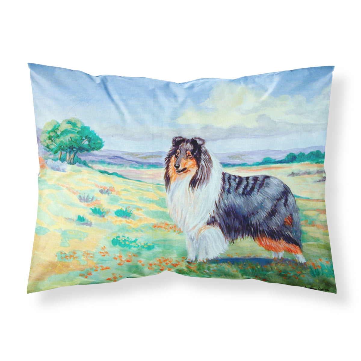 'Caroline'S Treasures 7140Pillowcase Collie Moisture Wicking Fabric Standard Pillowcase, Large, Multicolor'