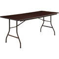 Lorell 65757 Folding Table, 72-Inch x30-Inch x29-Inch , Mahogany