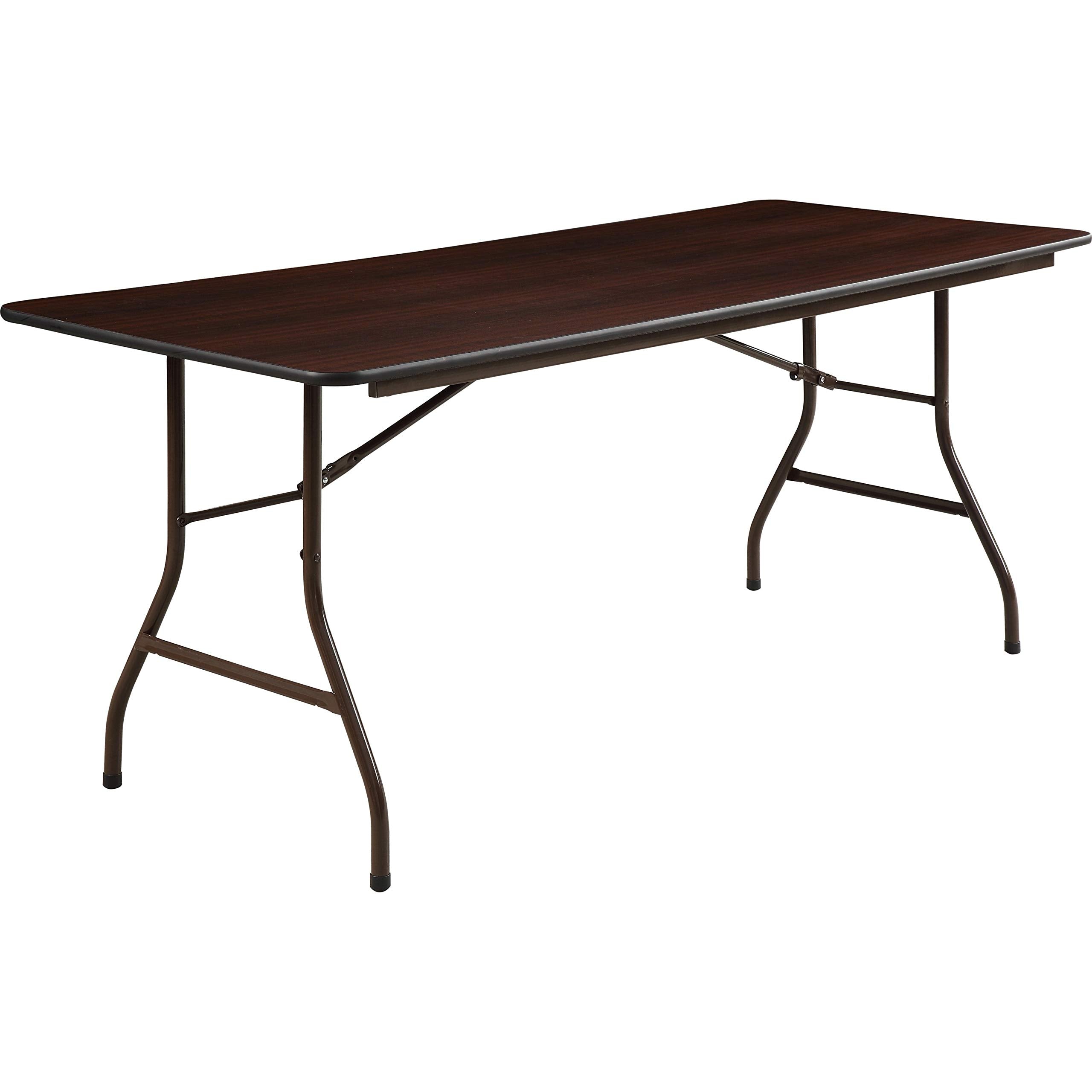 Lorell 65757 Folding Table, 72-Inch x30-Inch x29-Inch , Mahogany