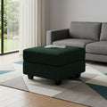 26 Green and Black Corduroy Storage Ottoman