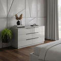 62 Gray Wood Six Drawer Double Dresser