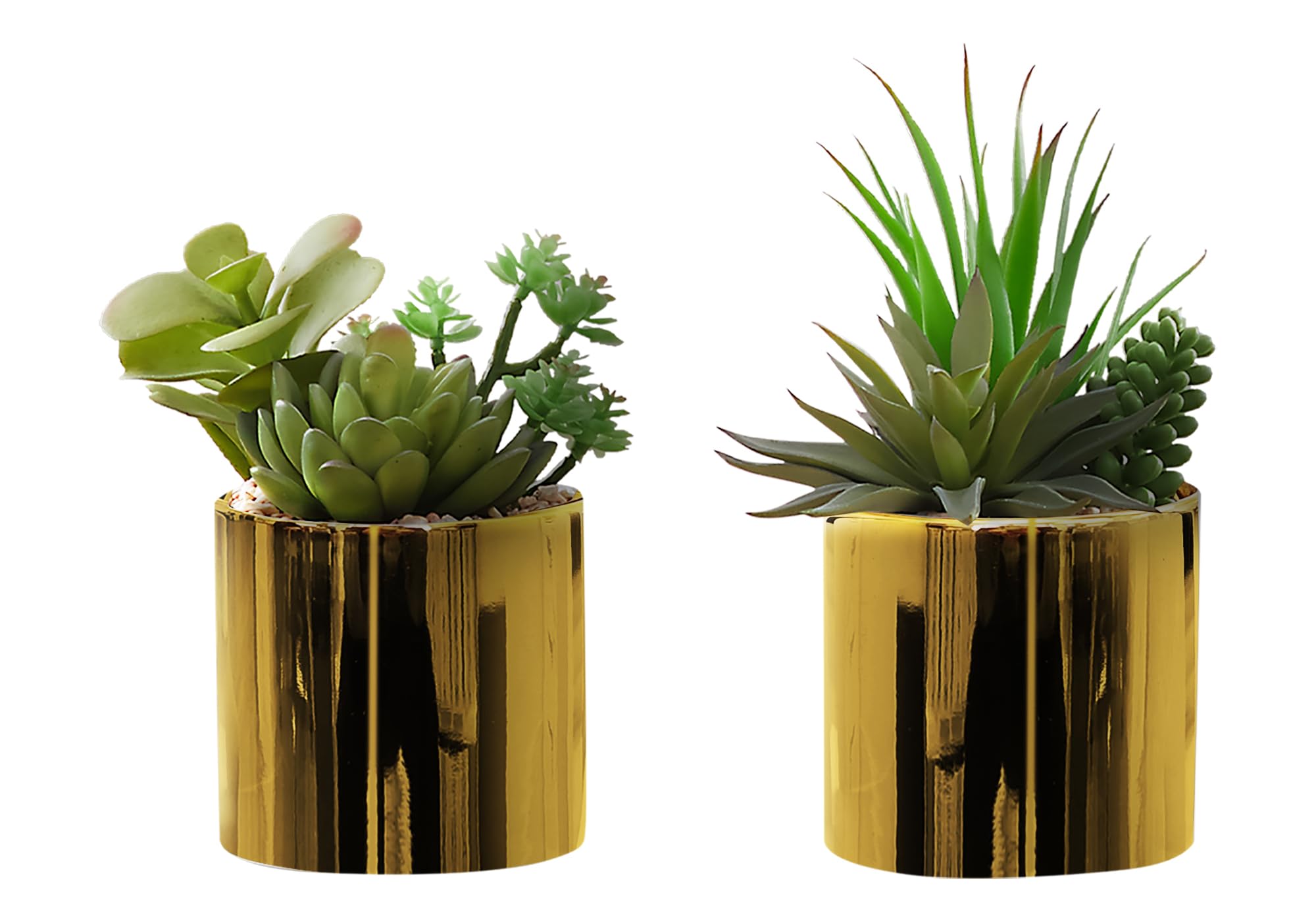 Monarch Specialties I 9553 Artificial Plant, 7' Tall, Succulent, Set of 2, Decorative, Green Plants