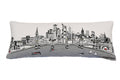 HomeRoots Cream 35' White Frankfurt Daylight Skyline Lumbar Decorative Pillow