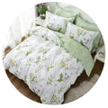 Fadfay Duvet Cover Set Full Shabby Green Daisy And Lavender Flowers Botanical Comforter Cover 100% Cotton With Hidden Zipper Clo