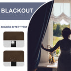 Jiuzhen Blackout Curtains For Bedroom - 70 X 63 Inch Extra Wide Privacy Assured Thermal Insulated Room Darkening Sliding Door Curtains For Living Room, Set Of 2 Panels With Tiebacks, Brown