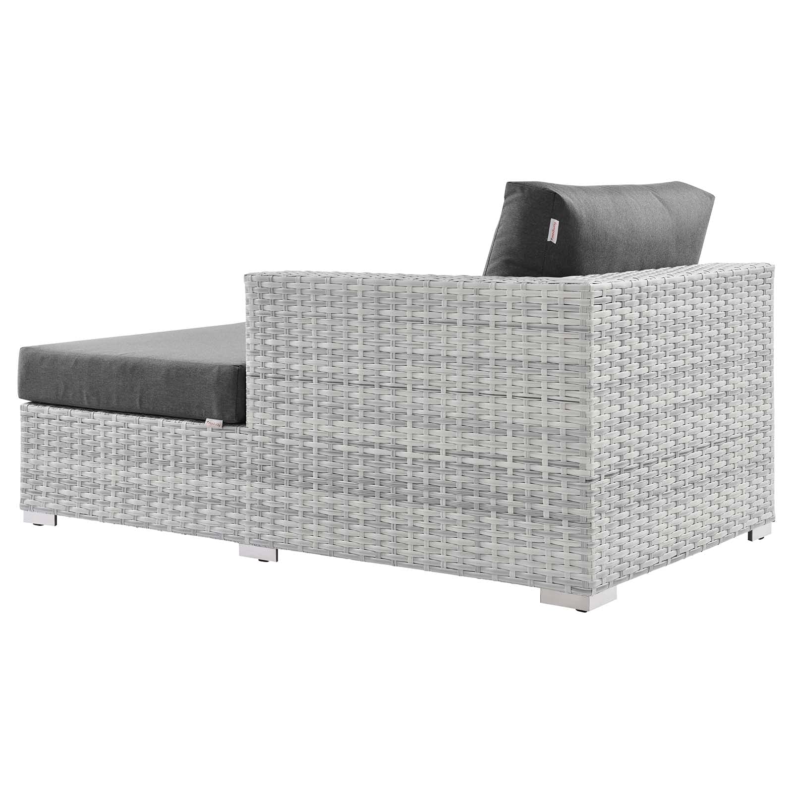 Modway EEI-4304-LGR-CHA Right Chaise, Light Gray Charcoal