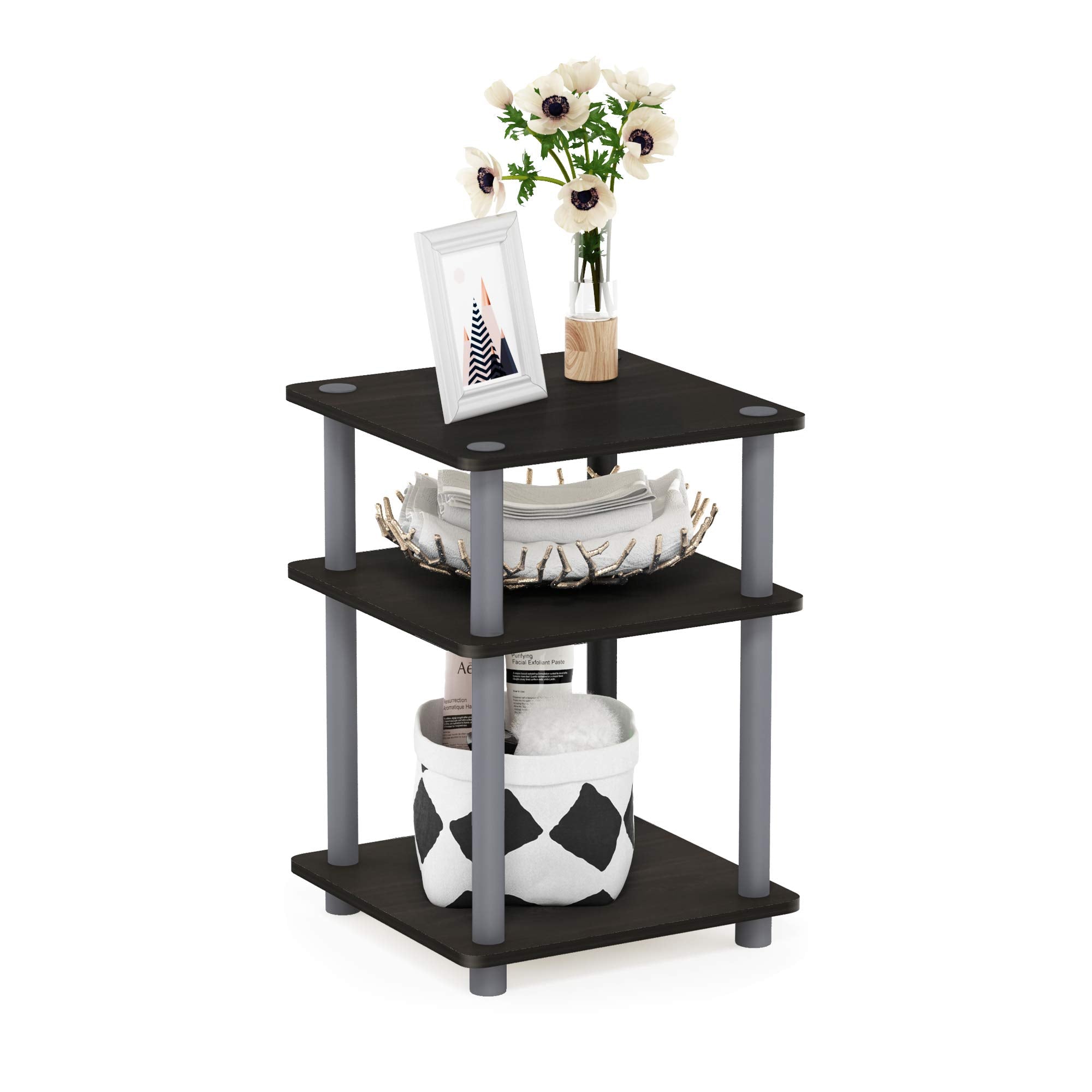 Turn-N-Tube Easy Assembly Multipurpose Shelf, Espresso