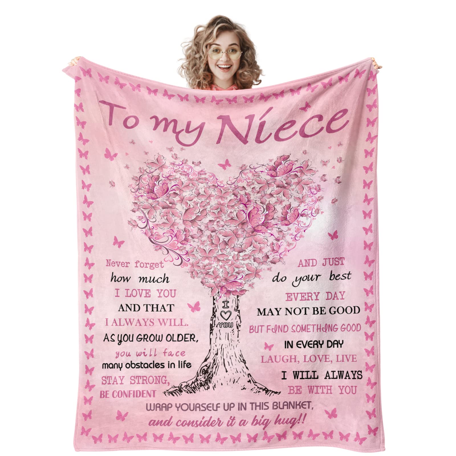 Niece Gifts From Auntie, Niece Gifts, Niece Gifts From Aunt, Gifts For Nieces From Aunt, To My Niece Birthday Gifts Blanket, Chr