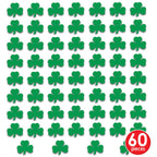 Beistle Printed Shamrock Cutouts 5" Green Paper 60 Pack