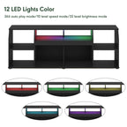 Furinno Jaya Tv Stand For Up To 65 Inch Tv, Gaming Enterteinment Center With Led Lights, Living Room Media Console Table, Americano