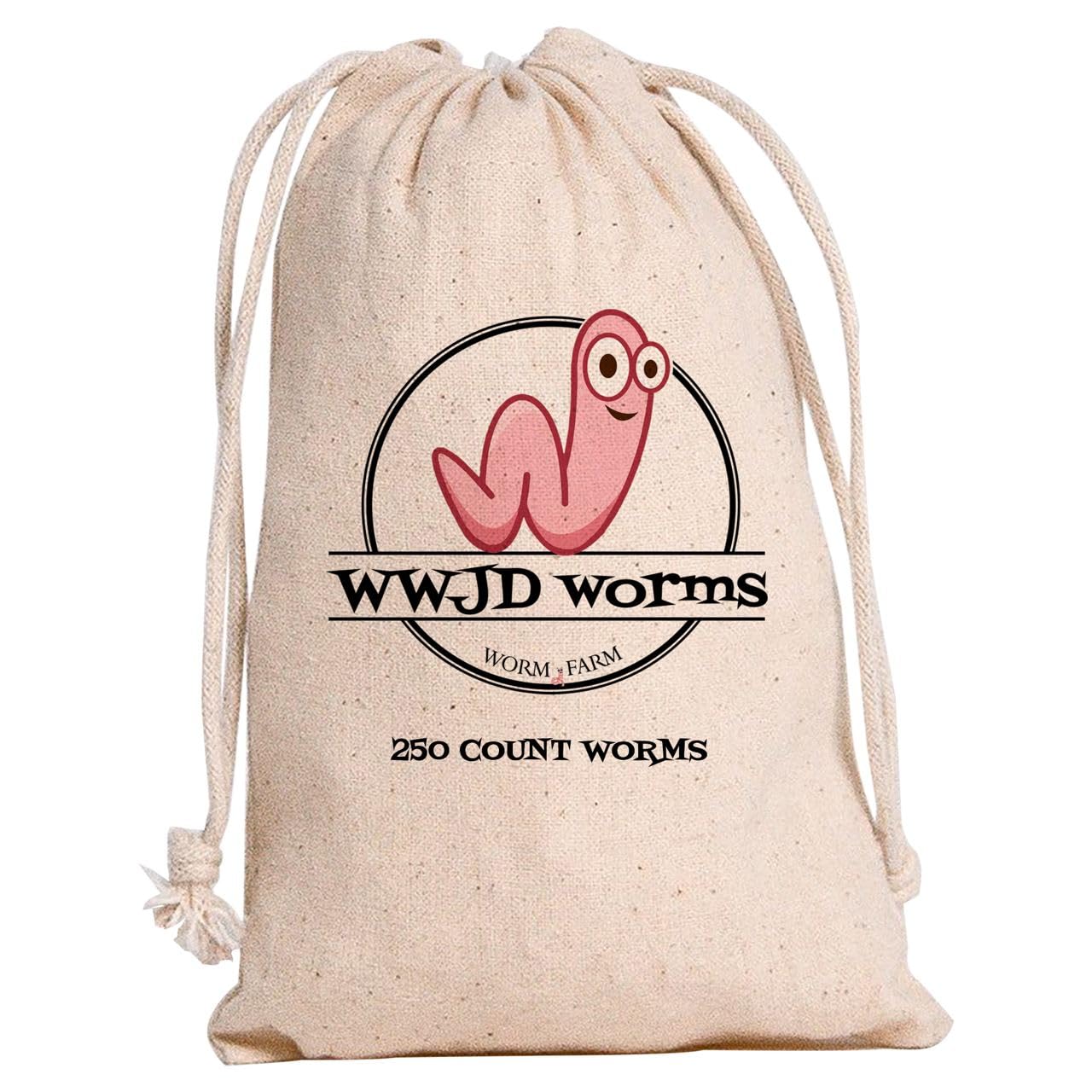 WWJD Worms Red Wigglers Composting Worms - 1/4lb (250 Count) Red Worms for Composting Bin, Red Wiggler Worms, Red Compost Worms,