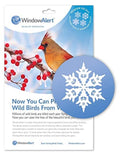WindowAlert Snowflake Anti-Collision Decal - UV-Reflective Window Decal to Protect Wild Birds from Glass Collisions - Made in Th