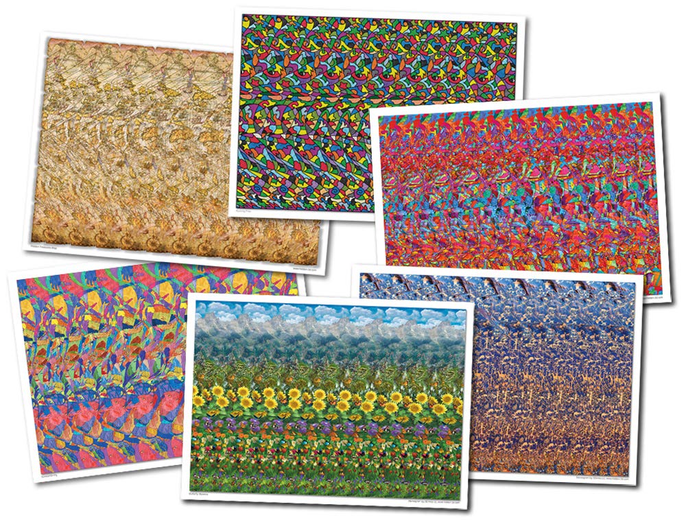 Set of Six Stereogram Posters