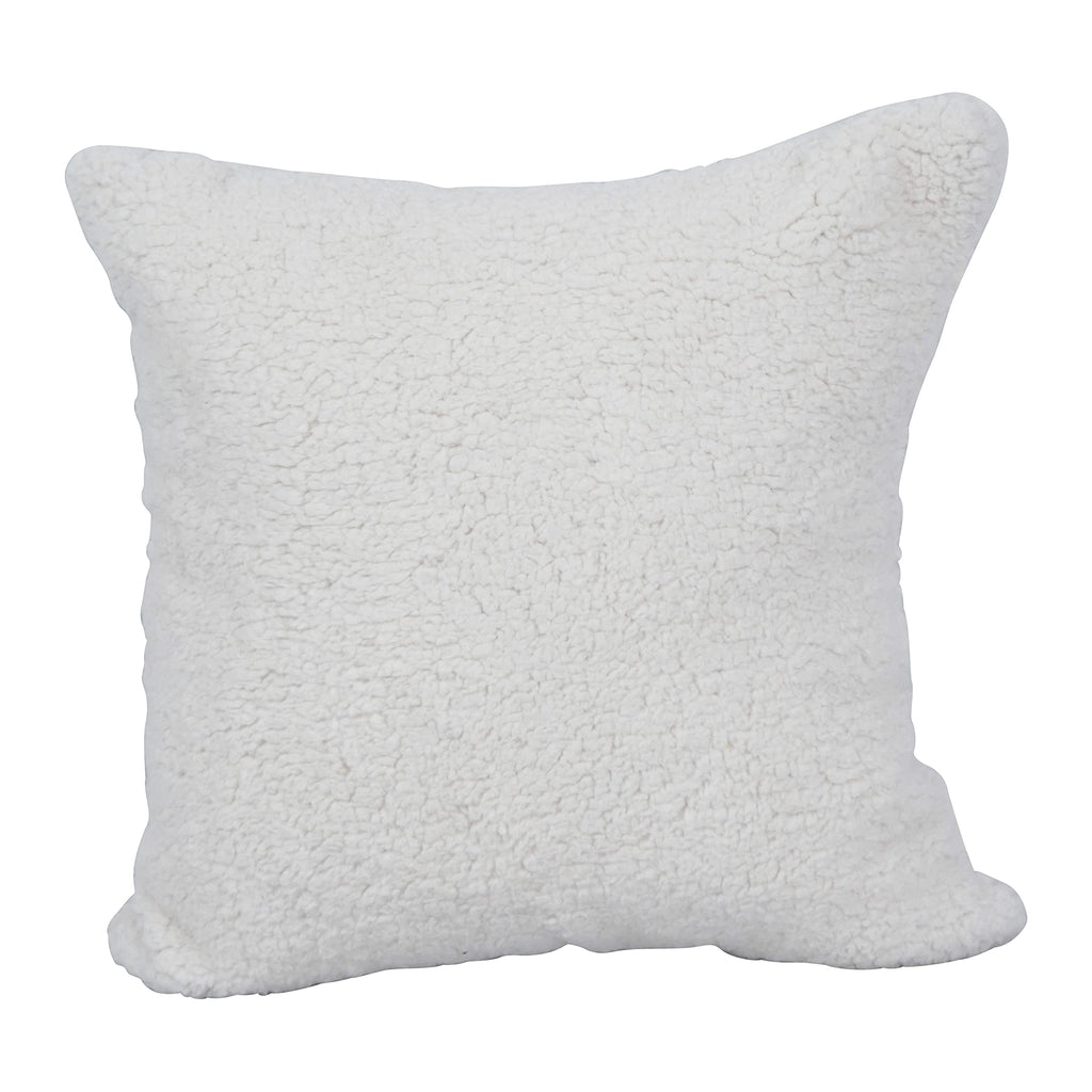 Blazing Needles Square Faux Fur Throw Pillows, 17", Grattan Rice 2 Count