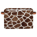 SEULIFE Animal Giraffe Print Pattern Foldable Storage Basket, Large Collapsible Organizer Storage Bin Cube Toys Storage Boxes wi