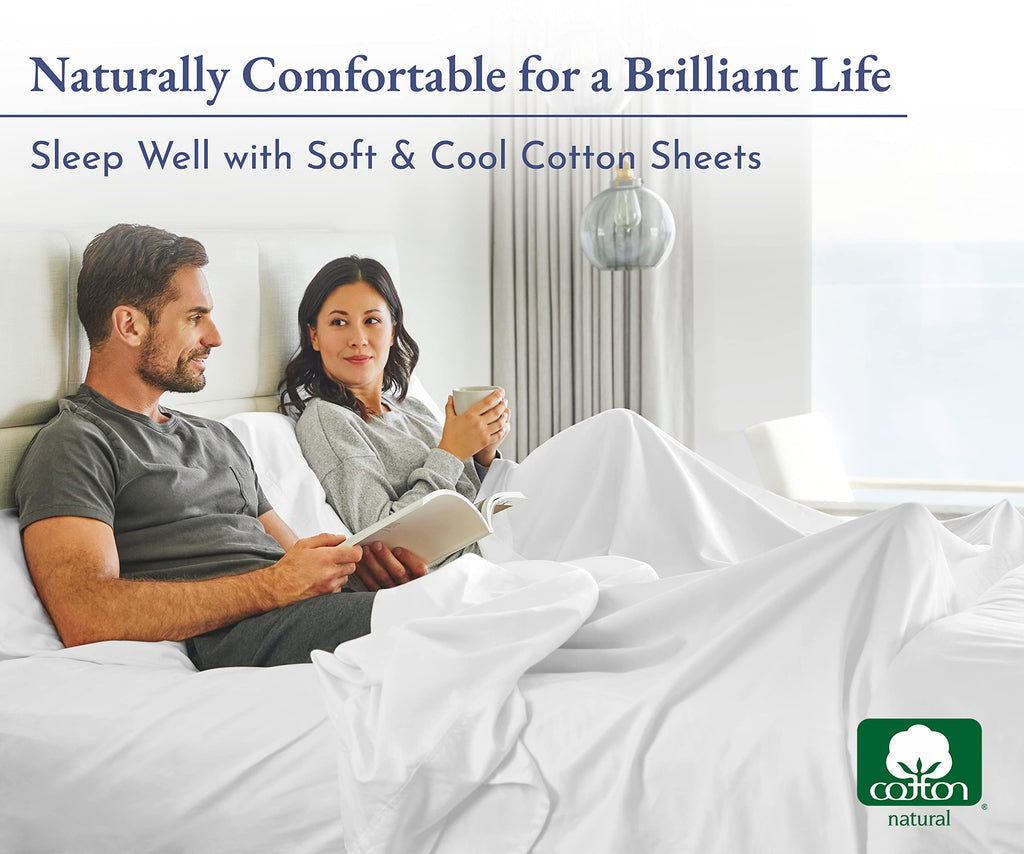 California Design Den Softest 100% Cotton Sheets, Twin Xl Sheets Set, 400 Thread Count Sateen Bedding For Dorm Rooms & Adults, D