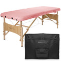 Saloniture Basic Portable Folding Massage Table - Pink