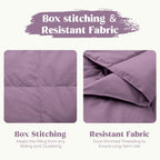 puredown Soft Feather Down Throw Blanket Lightweight Packable Couch Throw Lavender 50"X70"