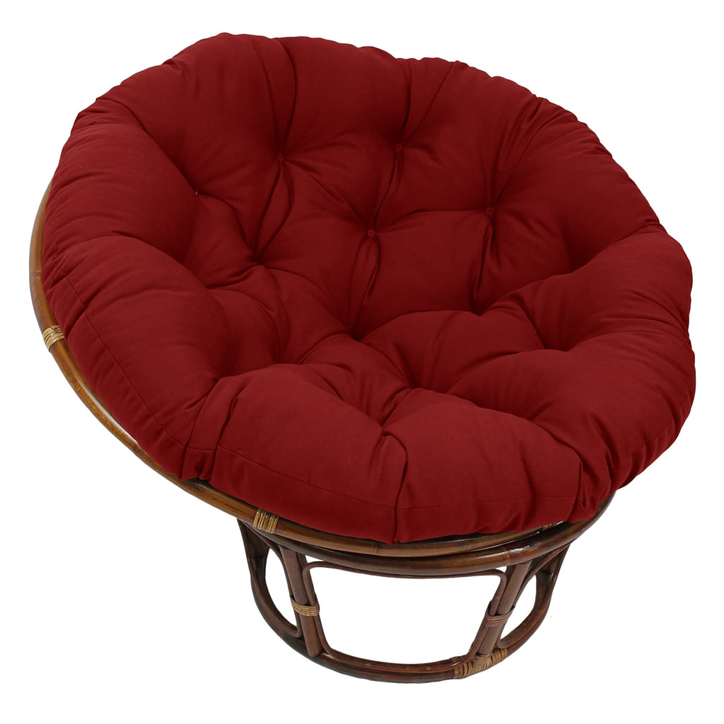 Blazing Needles Twill Papasan Cushion, 52" x 6" x 52", Ruby Red