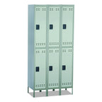 Safco Products Double Tier Locker, 3 Column, Gray