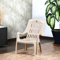 Cello Comfort Sit Chair (Beige) Plastic | Strong And Durable | Easy To Clean | Chair For Living Room, Bed Room, Kitchen, Office 