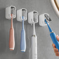 WallMounted Toothbrush Holder with Dustproof Cover, 4 Pack