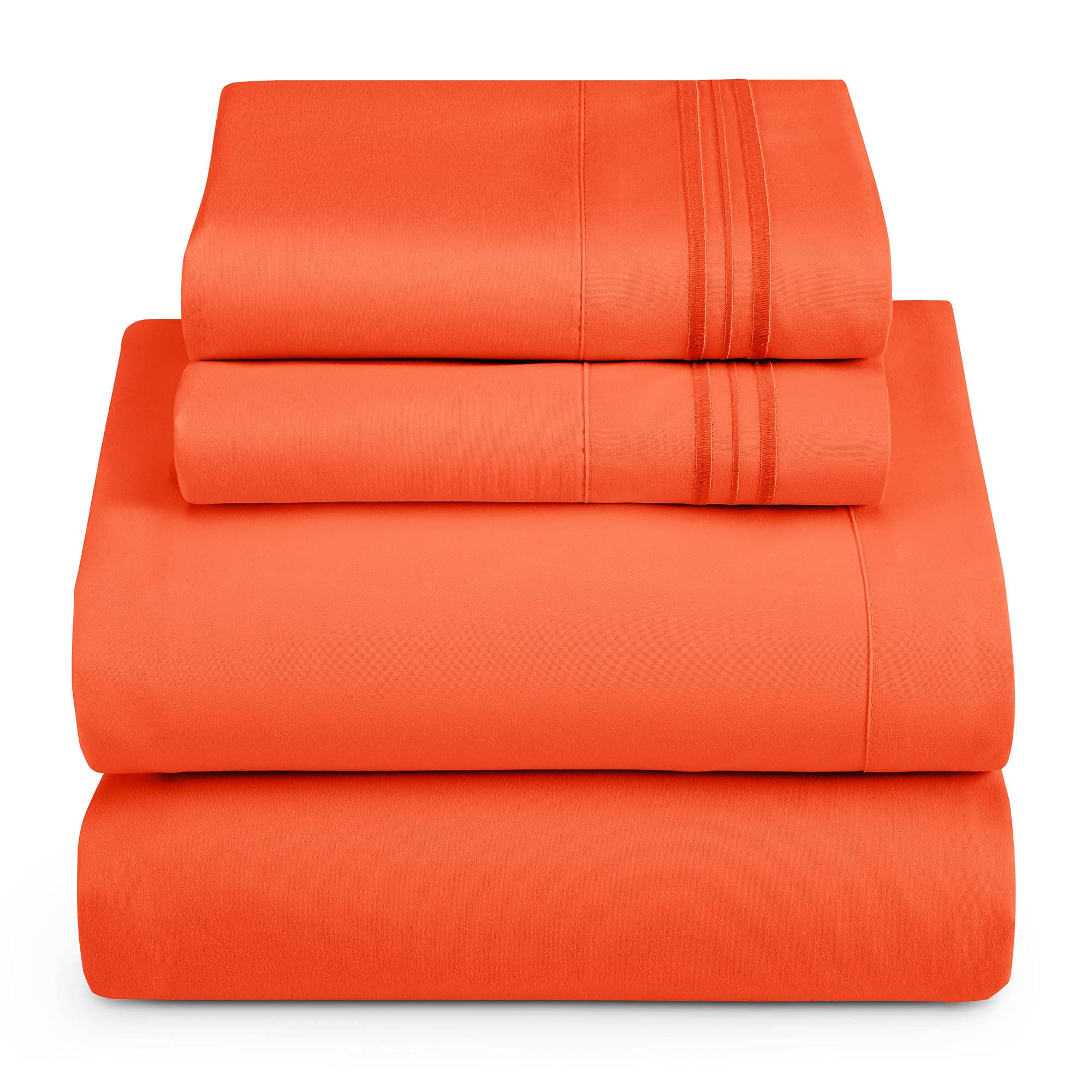 Hearth & Harbor Full Size Sheets - 4 Piece Bed Sheet Set, Hotel Luxury Double Brushed Bed Sheets - Extra Soft Bedding Sheets & P
