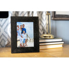 Barnwoodusa | Farmhouse 8X8 Picture Frame | 1 1/2 Inch Molding | 100% Reclaimed Wood | Rustic | Smokey Black