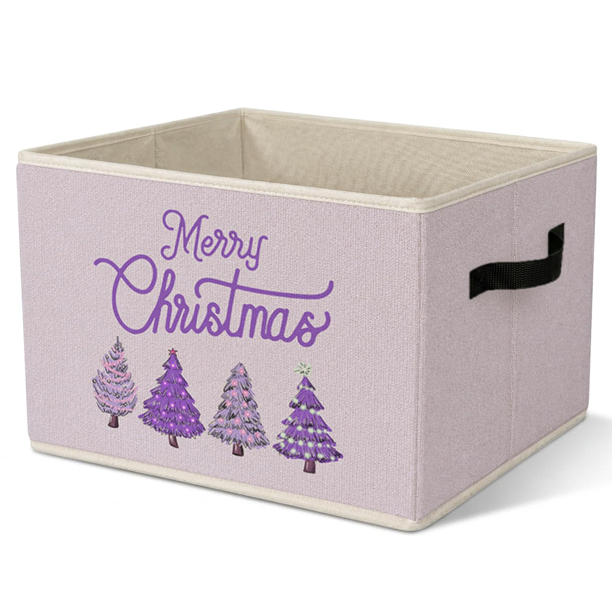 FSTCSV Purple Christmas Storage Bin, Christmas Tree Collapsible Storage Bin