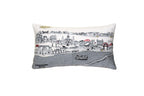 HomeRoots Cream 24' White New Orleans Daylight Skyline Lumbar Decorative Pillow