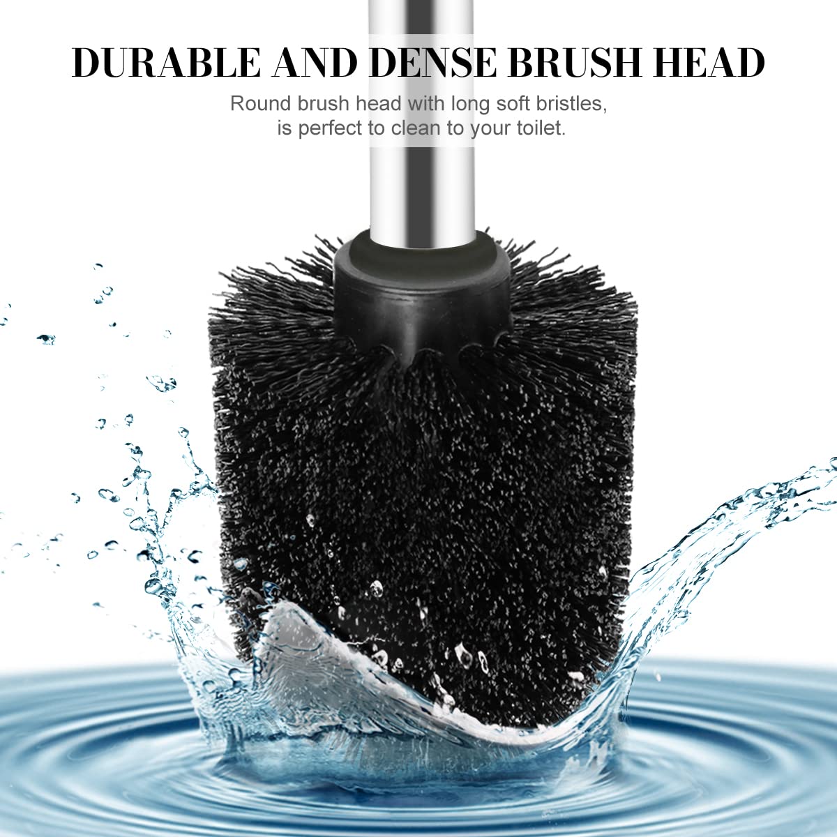 Ixo Toilet Brush And Holder, 2 Pack Toilet Brush With 304 Stainless Steel Long Handle, Toilet Bowl Brush For Bathroom Toilet-Erg