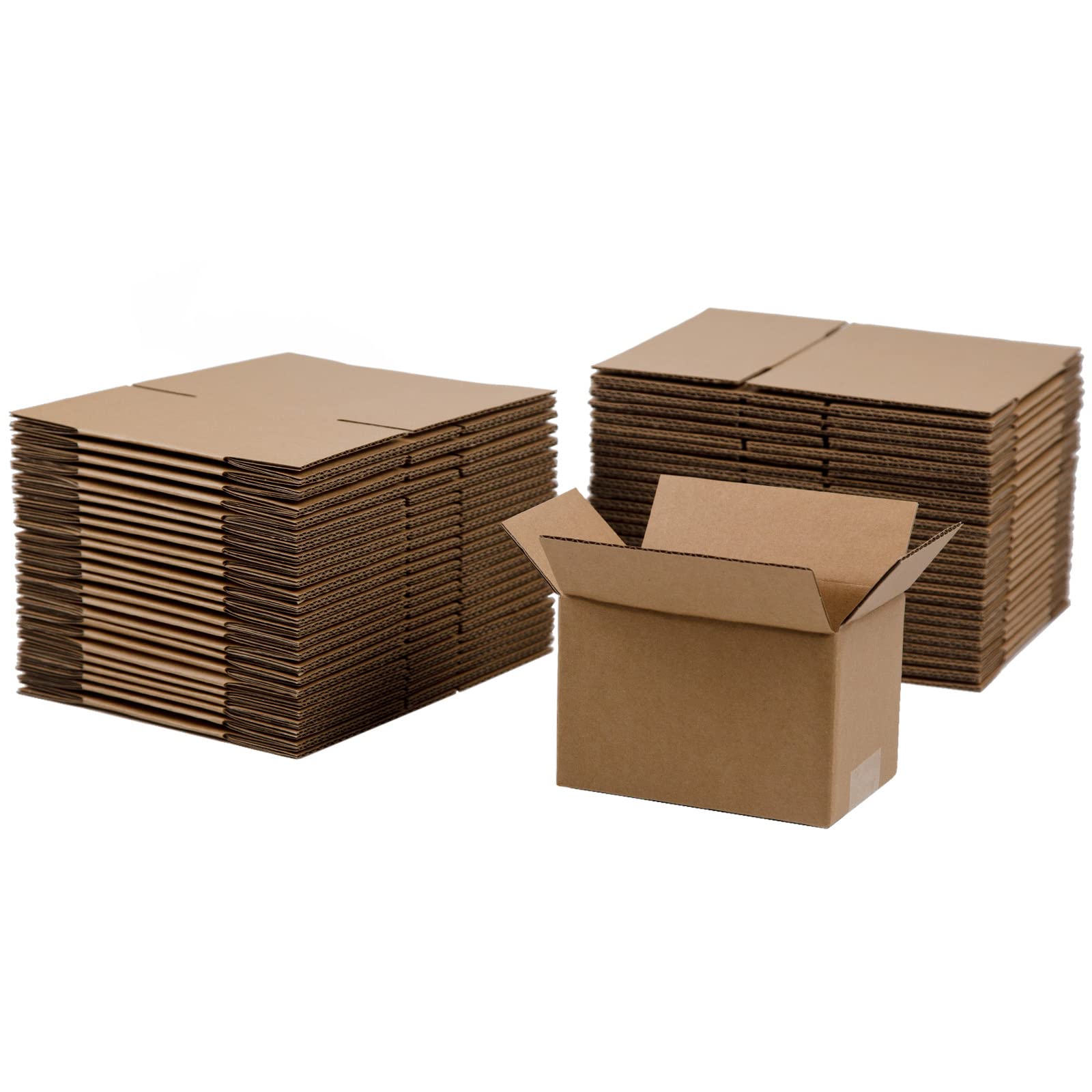 Sunlph 50 Pack 6X4X4 Inches Shipping Boxes, Small Corrugated Cardboard Boxes For Mailing And Packing, Brown