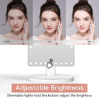 Funtouch Large Lighted Vanity Makeup Mirror (X-Large) With 35 Led Lights, Touch Screen Dimmable And 10X Magnification Dual Power