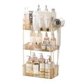 shuang qing Bathroom Counter Organizer with Hair Dryer Holder, Hair Tool Countertop Storage, Cosmetics Skincare Shelf Organizer,