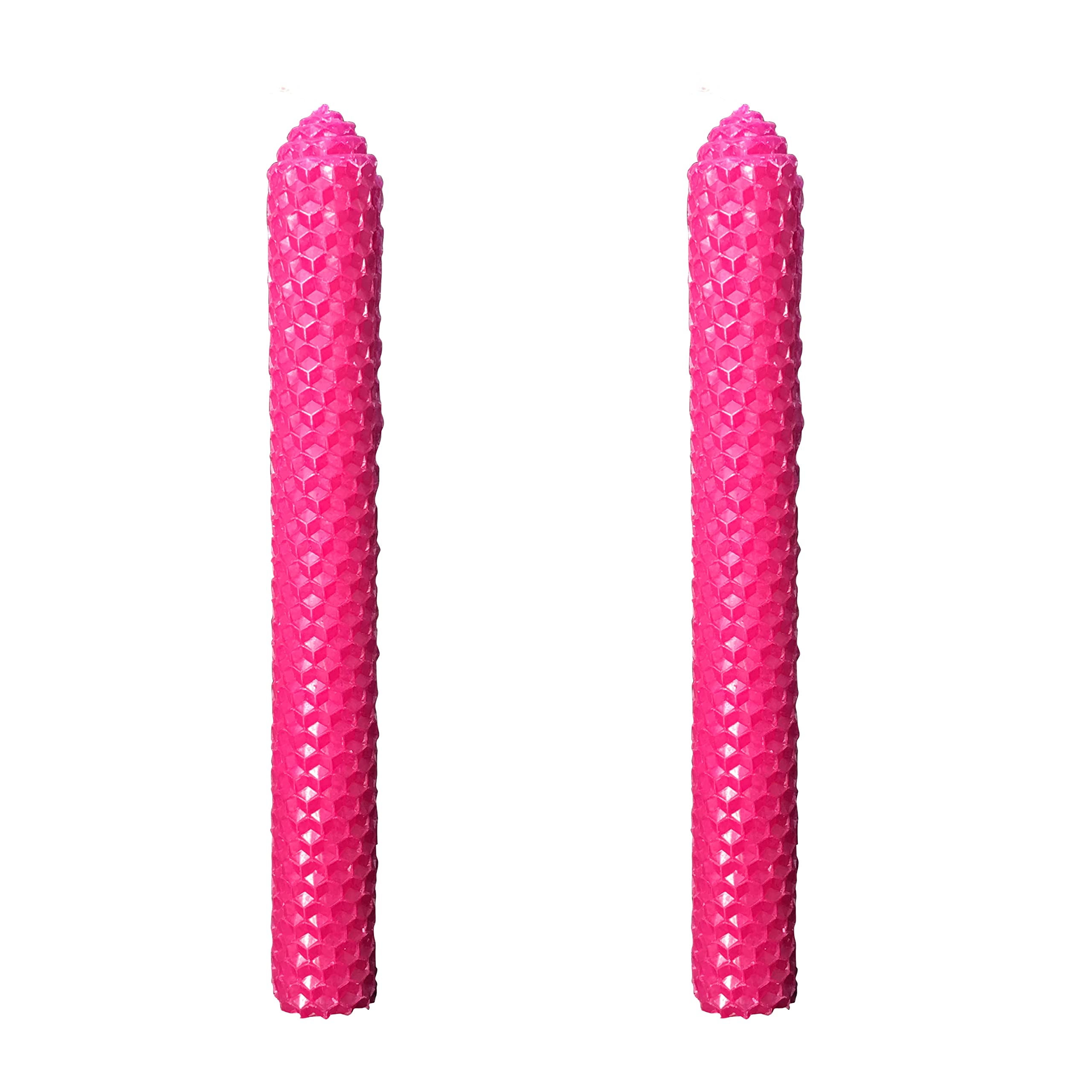 Set of 1 to 6 100% Pure Natural Handmade Beeswax Honeycomb Hand Rolled Unscented Tapers Candles (1 x 8) (Purple x 2)