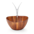 Nambe Fruit Tree Bowl | Fruit Basket with Banana Hanger | Large Decorative Wooden Fruit Bowl for Kitchen Counter or Centerpiece 